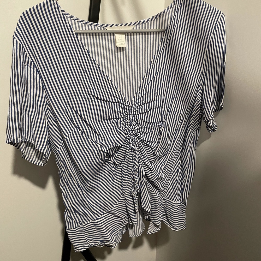 Blue striped shirt